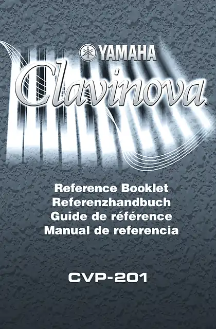 yamaha雅马哈CVP-201 Reference Booklet